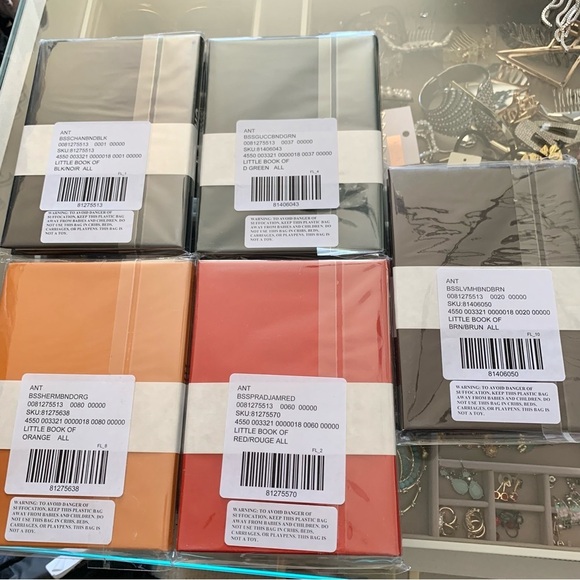 Set of 5 Leather Bound Luxury Designer Mini Books Gucci Prada LV Chanel - Picture 6 of 7